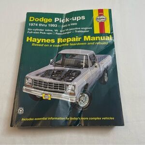 Haynes Repair Manual 30040 Dodge Full Size Pick-ups  2WD & 4WD 1974-1993